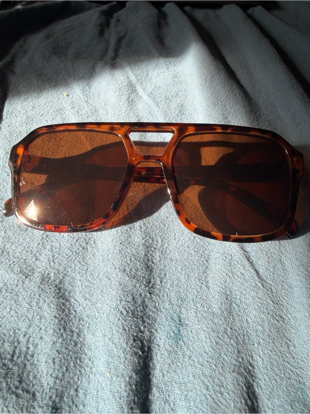 Tortoiseshell Brown Oversized Sunglasses - Men Grooming Accessory brand new